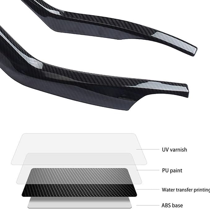 Center Console auto Shift Panel Cover Trim Cover kit Compatible with Honda Civic 2016-2021 Sedan Interior ABS Carbon Fiber (4 Pcs)(Adapted to Left Rudder-Hand Steering Wheel)