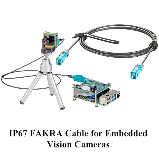 IP67 Waterproof Rosenberger Fakra Z Female to Female RF Coaxial Cable 59Z163-003-Z Vehicle GPS Antenna Cable for GMSL2 & FPD-Link III Camera, ADAS, Embedded Vision Cameras, Infotainment (5M/16.4FT)