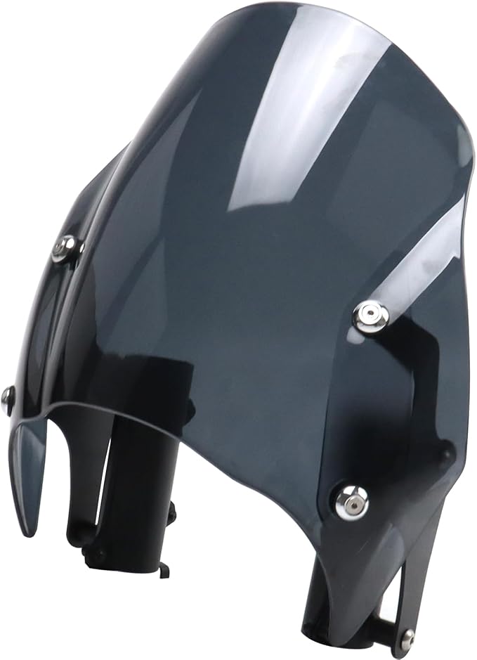 Motorcycle Windshield Fairing Set Wind Deflector Windscreen Mount Kits Fits for Kawasaki S650 Vulcan S ABS SE Cafe EN650 VN650 2015-2025 Smoky Gray