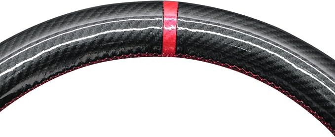 MEWANT Hand Stitch PU Carbon Fiber Embossed Athsuede Steering Wheel Cover for Chevy Equinox RS Silverado EV RST 2025