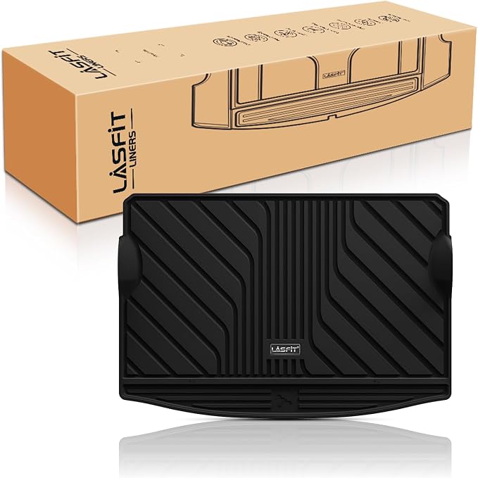 LASFIT Cargo Mat for Subaru Impreza & Crosstrek 2026 2025 2024, All Weather TPE Custom Fit Easy Clean Durable No-Curling Car Trunk Mat for Crosstrek & Impreza 2026 2025 2024 Cargo Liner,Black