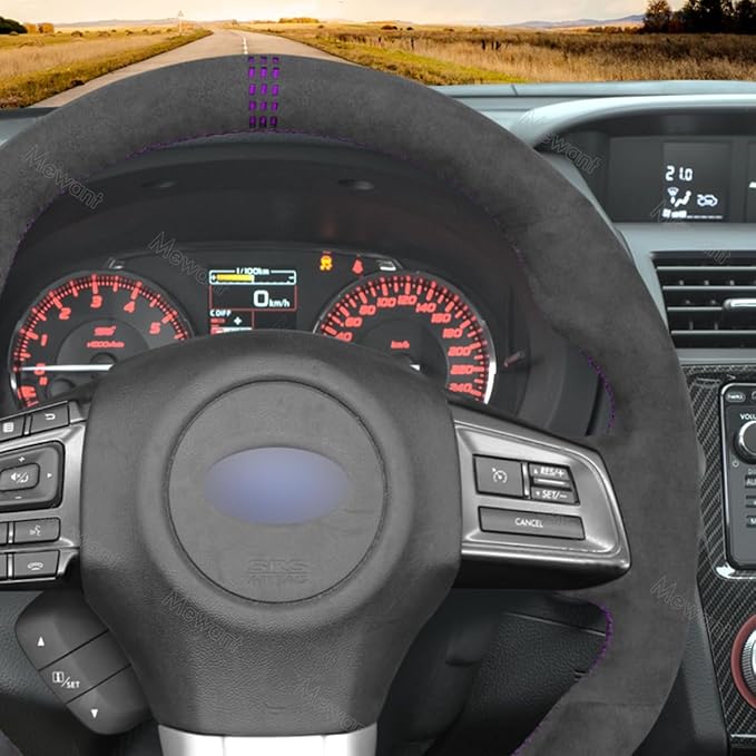 MEWANT Steering Wheel Cover for Subaru WRX 2015-2021 / WRX STI 2015-2021 Steering Wheel Cover Accessories