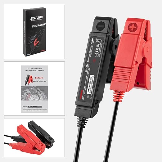 Launch Upgraded BST360 6V 12V Car Battery Tester, Bluetooth Battery Load Tester Charging Cranking System Analyzer for Android/iPhone/Launch X431, 100-2000 CCA Alternator Tester Voltmeter