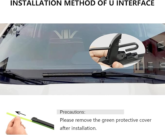 OEM Quality 24''+20'' FAPIUO Premium All-Season Automotive Replacement J-Hook Silent Wiper Blades (Set of 2)