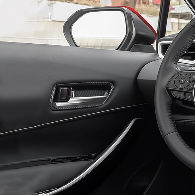 Carbon Fiber Inner Door Handle Bowl Cover Compatible with Toyota Corolla 2020–2026 & Corolla Hatchback 2019–2026