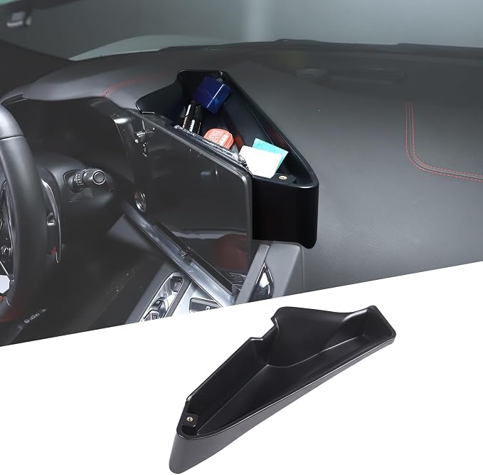 Center Console Storage Box Compatible with Chevrolet Corvette C8 2020-2025, ABS Navigation Screen Rear Storage Tray Organizer, Auto Interior Storage Accessories, Style B