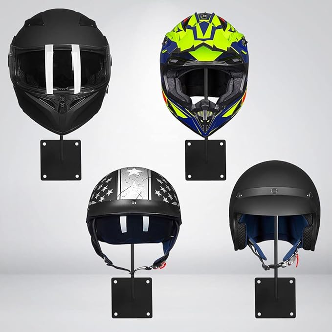 ILM 2 Pack Helmet Holder Rack Hook Helmts Stand Wall Mount Jacket Hanger Motorcycle Accessories