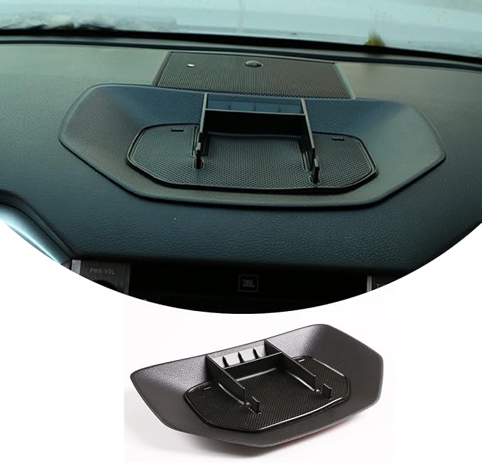 Fit for Toyota Tundra 2007-2021 Car Dash Center Console Table Storage Tray,Instrument Organizer ABS Black Materials Anti-Slip Backing Accessories (Without Mobile Phone Holder)