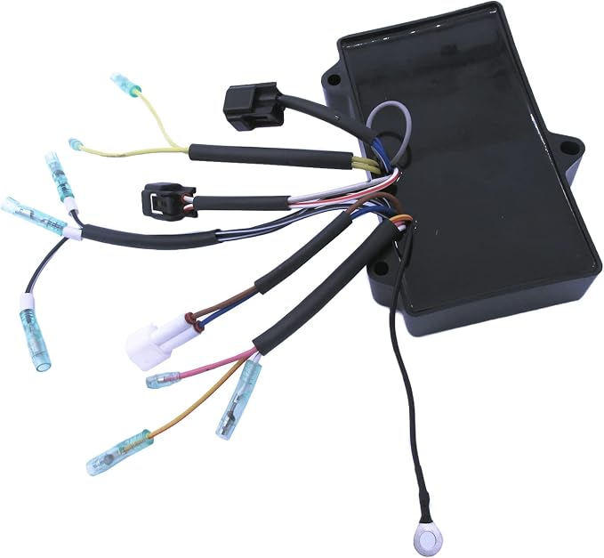 Boat Engine 6H2-85540-10 6H2-85540-11 6H2-85540-12 6H2-85540-13 ABS Ignitor Capacitor Discharge Ignition Coil Unit Assembly for Yamaha Outboard Motor 2-Stroke 50HP 60HP 70HP
