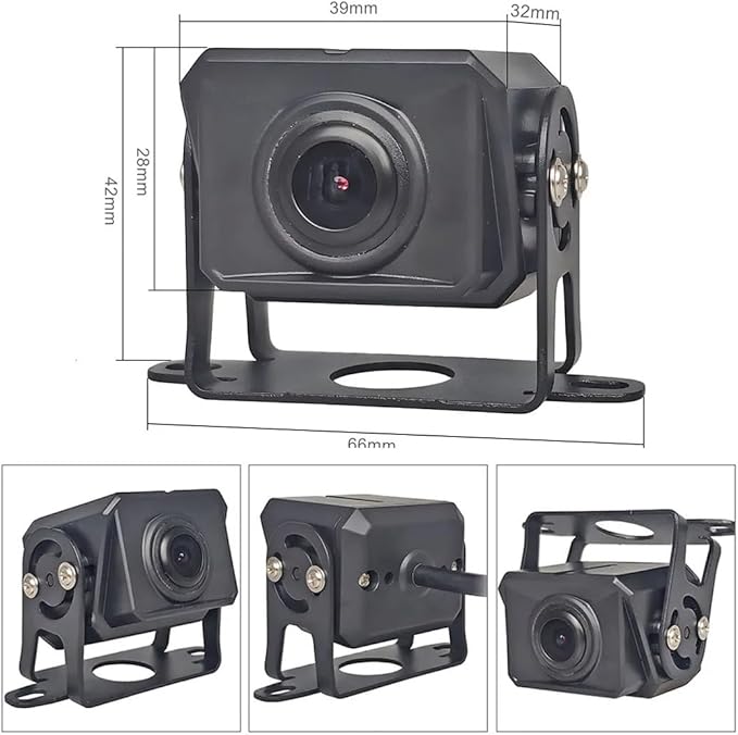 HD Wired RV Backup Camera System Kit,7 inch IPS Dual Split Screen Monitor DVR Recording IP69 Waterproof 1080P Front View Rear View Reverse Cameras Parking Lines for Truck/Semi-Trailer/Box Truck