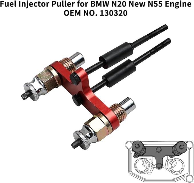 Fuel Injector Removal Install Tool Kit Compatible with BMW N20 N43 N47 N53 N54 N55 N57 N63TU S63 Engine Replacement for Mercedes Benz M133 M152 M157 M270 M271 M274 M276 M278 Injector