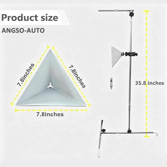 ADAS Calibration Tool Automotive Radar Aiming Corner Reflector Kit Included Plumb Bobs with String Graduated 0-30 cm Scale, Car Calibration Kit Compatible with Kia Honda Toyota Mazda Ford GM Hyundai