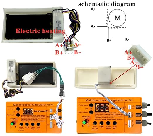 Multifunctional Refrigerator Compressor Tester, Refrigerator Inverter Compressor Pulse Solenoid Tester, DC Fan Damper Electric Valve Fault Detector