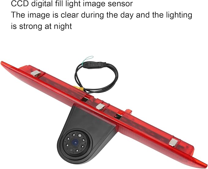 Backup Camera Car High Mount Brake Light Reversing Camera DC12V 170° View Angle IP67 for Transit 2014‑2018