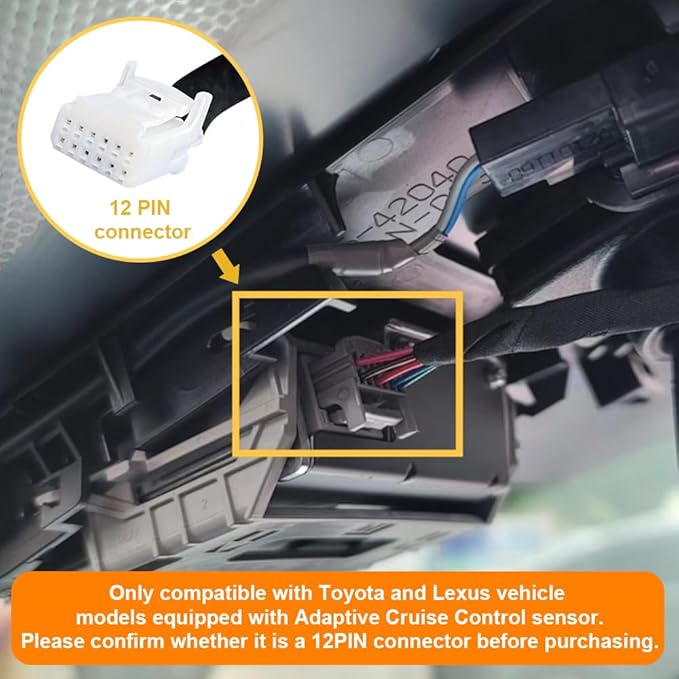 Dash Cam Power Adapter (12pin), Compatible with Toyota Tacoma Camry Corolla RAV4 and Lexus and More, 6 Types 5V 12V Output, LED Display, Built-in USB Power Source, Easy Install,D3-010