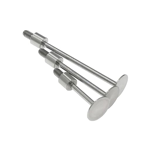 SUXING Flat Contact Points for Dial Indicator Depth 0.5mm Thickness 10 mm Diameter 4-48 UNF Thread (4-48UNF A Set)