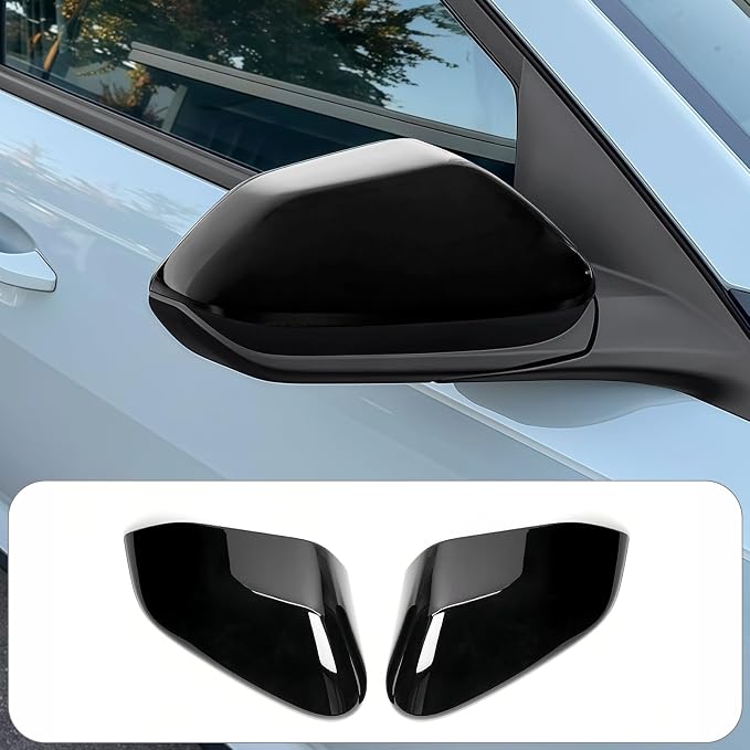 2PCS Exterior Side Mirror Covers Trim Compatible with Kia K4 2025-2026 Accessories (Glossy Black)