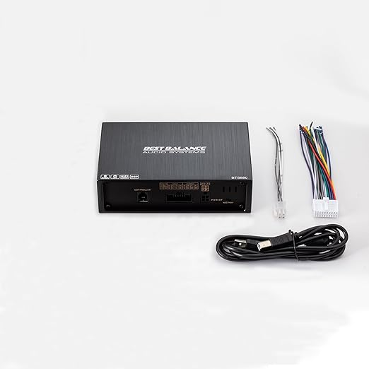 Car Audio DSP BTS880 4 Input 8 Output DSP Digital Signal Processor with Built in EQ Crossovers, 31-Band RCA Auxiliary Input and High Level Speaker Inputs DSP Bluetooth Equalizer Amplifier
