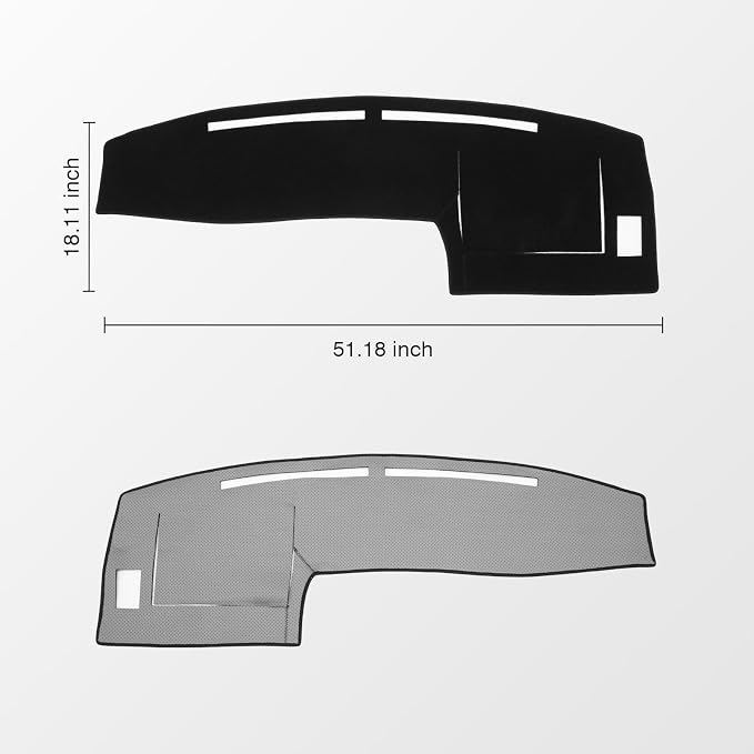 KUST Black Dash Cover for Toyota Tacoma 1998-2002 2003 2004 Left Hand Driving Dashboard Cover Polyester Non-Slip Interior Accessories for Toyota Tacoma Sunshade Windshield No Glare