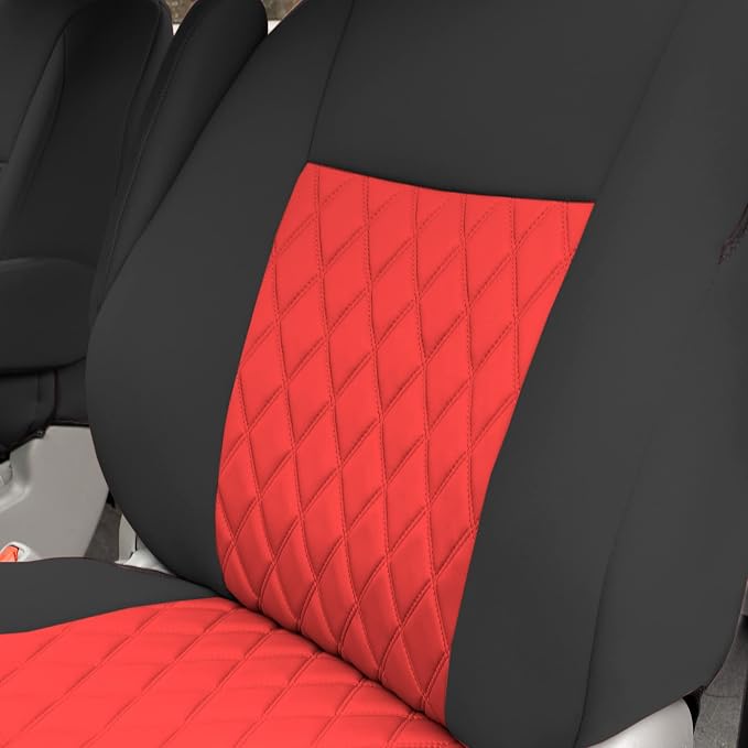 FH Group Custom Fit Car Seat Covers Specifically Made for 2011-2020 Toyota Sienna 7 Seater with Ultraflex Neoprene Water Resistant Automotive Seat Covers - Full Set Red
