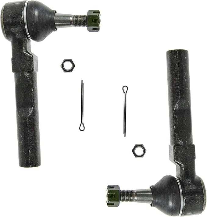 TRQ Front Outer Tie Rod Set 2 Piece Compatible with 1999-2006 Chevrolet Silverado 1500 07 Silverado 1500 Classic 99-06 GMC Sierra 1500 07 Sierra 1500 Classic