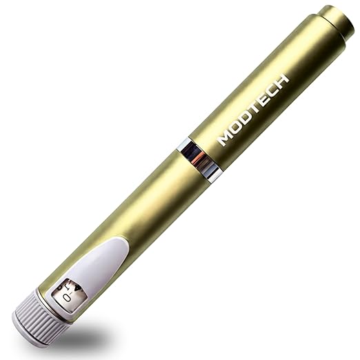 V2 Premium Metal Research Pen with Precision Dial Up to 60 Units - Professional Laboratory Instrument with Aluminum Body & Adjustable Mechanism (Gold) - MODTECH