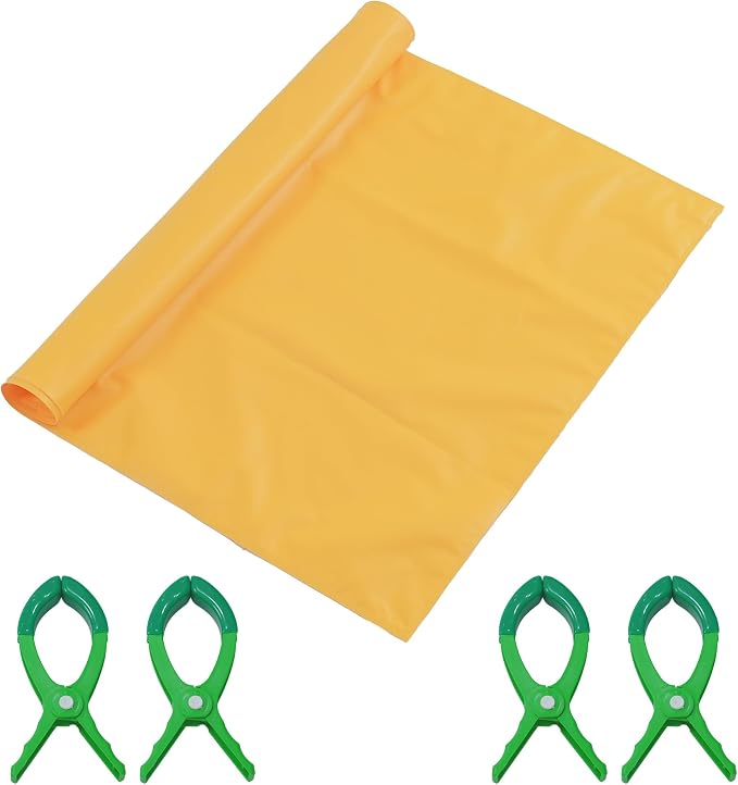 20KV EVA Electrical Insulating Blanket, 2'×2.6' High Voltage Safety Insulation Cover with 4 Insulated Fixing Clips for Live Electrical Maintenance