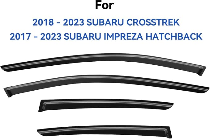 Window Visors Rain Guards for 2018-2023 Subaru Crosstrek & Subaru Impreza Hatchback 17-23, Out-Channel Window Vent Wind Deflectors Visors Shades