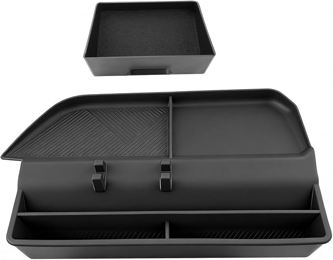 BIBIBO 2Pack for 2026 Toyota RAV4 Center Console Organizer 2026 RAV4 Console Front Passenger Organizer Tray+ Extra Storage Box Drawer 2026 Toyota RAV4 Accessories