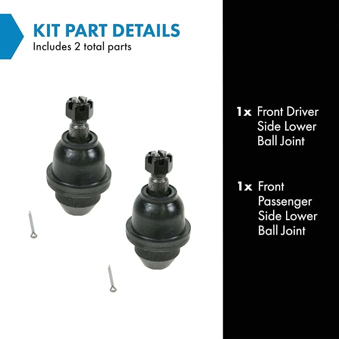 TRQ Front Lower Ball Joint Set Compatible with 1999-2000 Cadillac Escalade 1995-1999 Chevrolet K1500 K1500 Suburban 1995-2000 K2500 K2500 Suburban K3500 Tahoe GMC Yukon