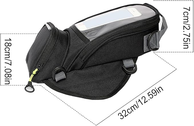 Magnetic Tank Bag - Waterproof Tank Organizer, Multi-Pocket Motorcycle Pouch | Compact Travel Companion Providing Weatherproof Protection for Long Road Trips, Storage Pack with Riding Use