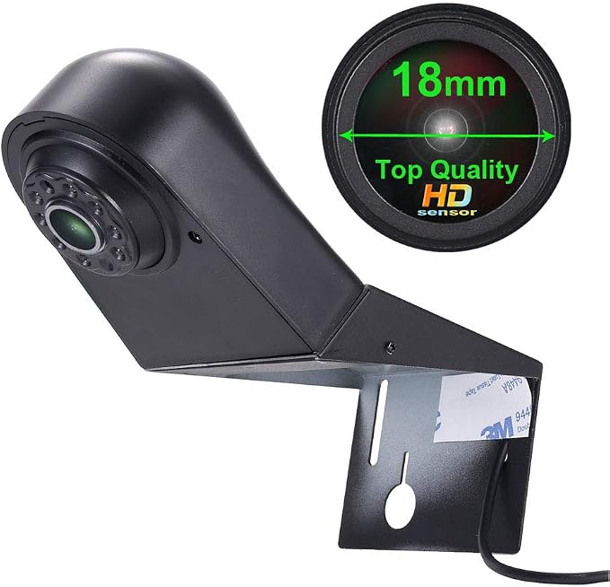 HD IP68 Auto Transporter Brake Light Roof Rear View Reversing Backup Camera Parking System with Angle Adjustable Compatible with Ford Transit Connect Van MPV SUV Bus (Camera+4.3'' Rearview Mirror)