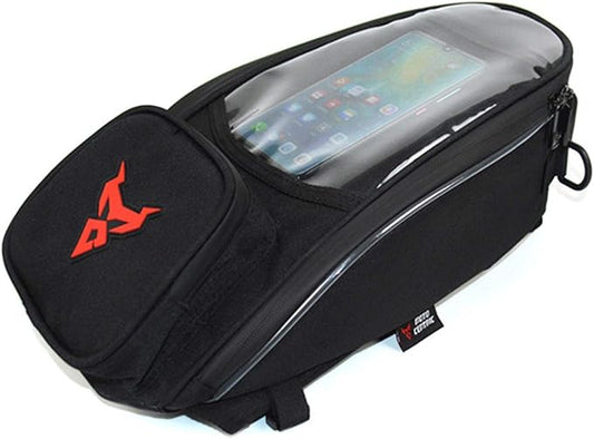 Naysku Motorcycle Tank Bag, 7Inch Touch Screen Motorcycle Bag Fuel Tank Magnetic Bag, Water-Repellent, Large Capacity and Multiple Compartments, for Outdoor Activities