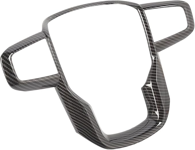Linskip Steering Wheel Cover Trim Compatible with 2019-2026+ GMC Sierra 1500 & 2020-2026+ GMC Sierra 2500HD 3500HD & 2021-2024 GMC Yukon, Interior Accessories Carbon Fiber Black