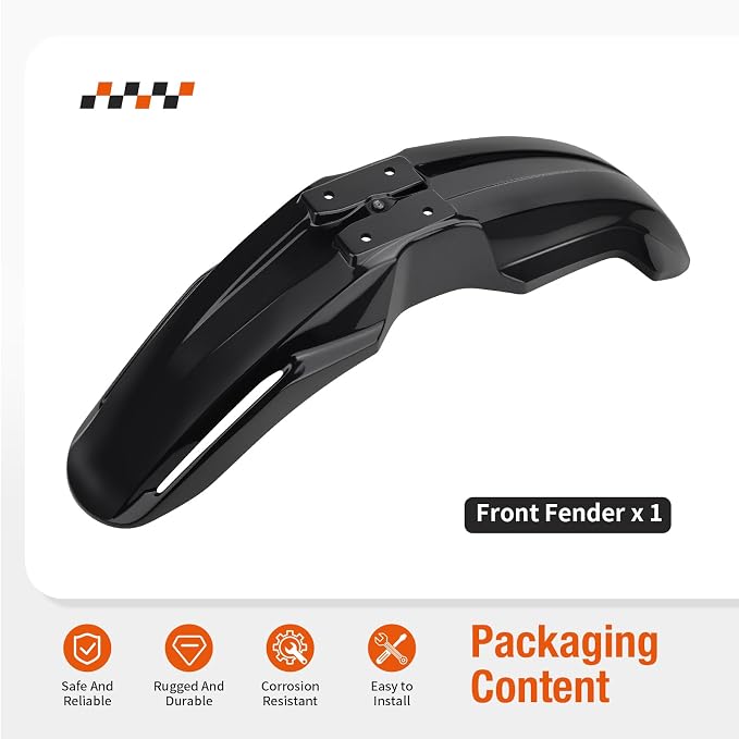Black Front Fender for Suzuki DR-Z400SM 2005-2024 53111-29FA0-019