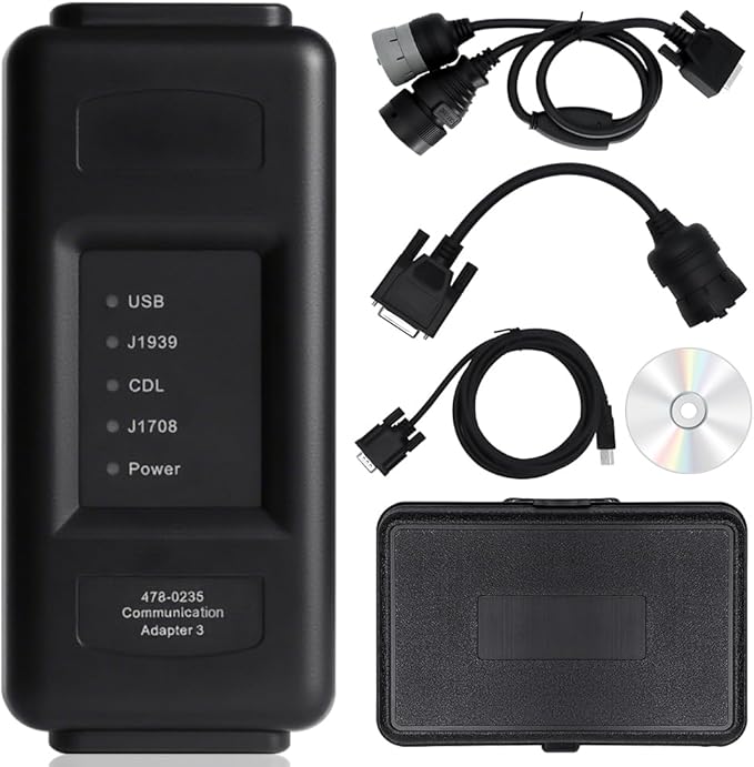 478-0235 538-5051 ET4 Communication Adapter 3 Tool ET-4 IV Diagnostic Adapter 2019C Version for CAT Heavy Equipment with 6 & 9&14 Pins Cable 478-0235
