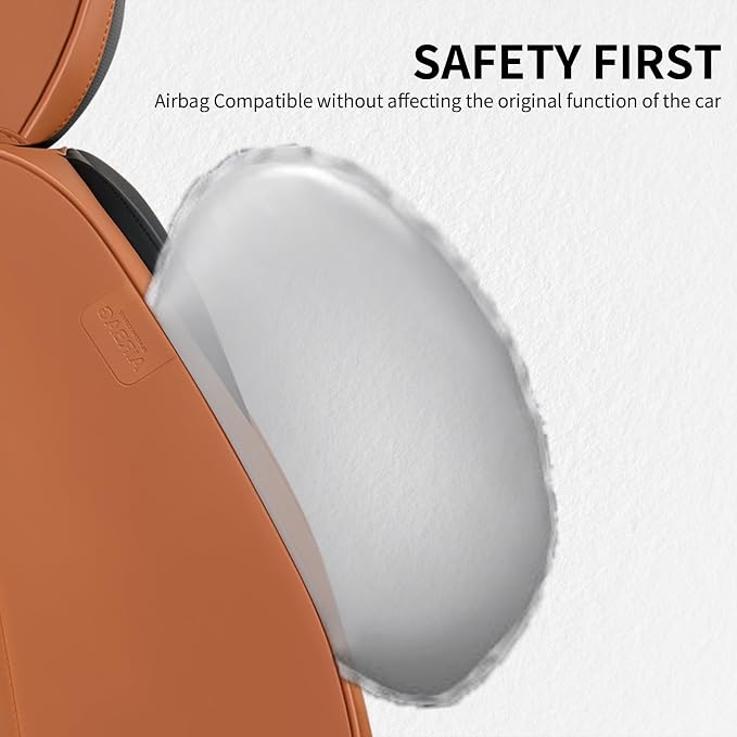 FLORICH Leather Seat Cover, Car Seat Covers Full Set, Waterproof Car Seat Protectors 5 Seats, Front and Rear Seat Covers for Cars, Automotive Seat Protector Fit for Most Cars SUV Trucks - BrownBlack