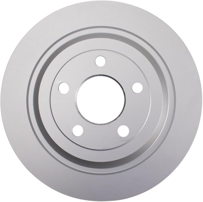 TRQ Rear Brake Rotor Set G Coated Solid Compatible with 2015-2023 Ford Mustang