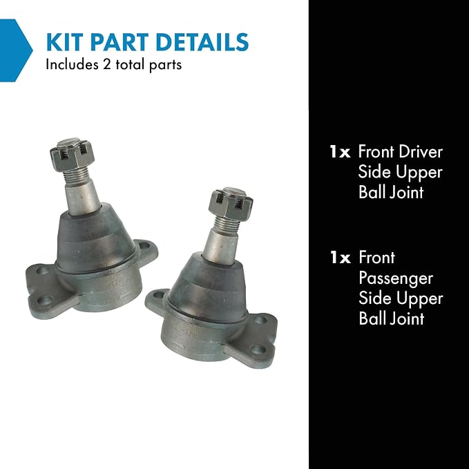 TRQ Front Upper Ball Joint Set Compatible with 88-02 Chevrolet GMC