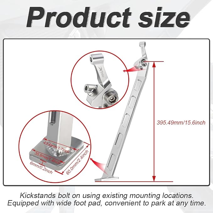 Xitomer Dirt Bike Kickstand Compatible with Stark Varg MX & EX Electric Off-Road Bike Motorcycle Side Stand Foot Side Support Sidestand
