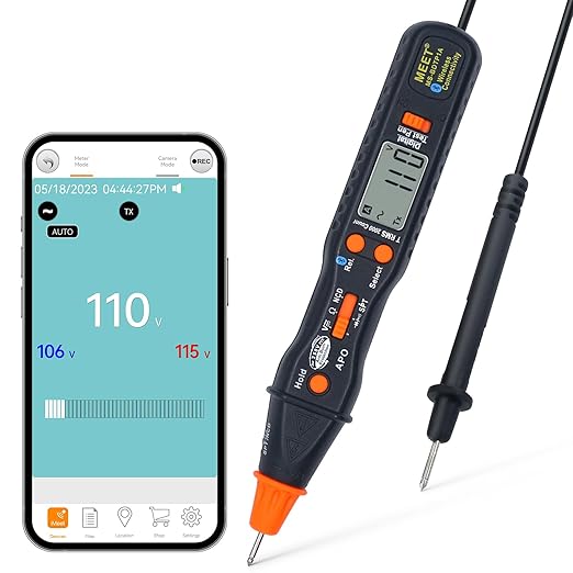 Meet Pen Type Smart Multimeter, 2000 Counts Auto-Ranging with NCV Detection, New NCD ＆ SPT Non-Contact Voltmeter Sensor, Pen Test for DC AC Voltage, Resistance, Diode Continuity