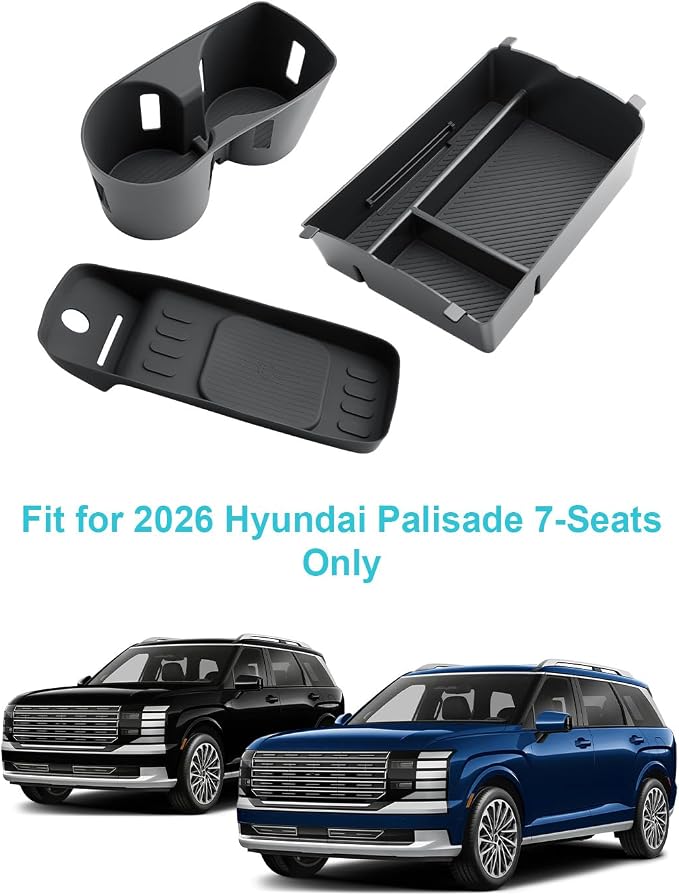 CDEFG 3Pcs for 2026 Hyundai Palisade Center Console Organizer Accessories