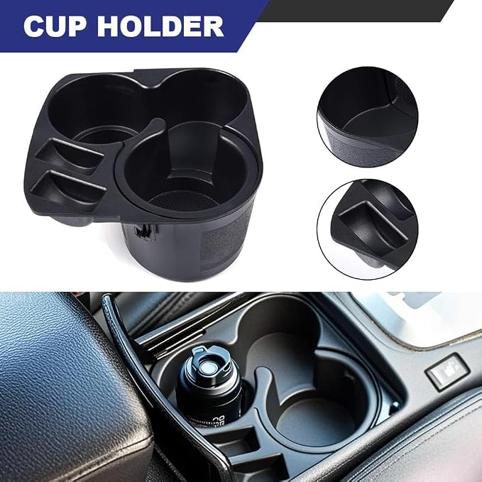 ANDPLAY Center Console Cup Holder Attachment Compatible with Nissan Altima 2007 2008 2009 2010 2011 2012, Black 68431-JA00A