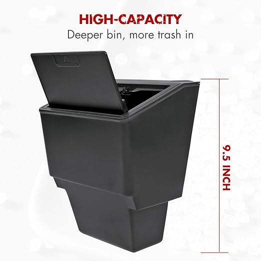 Mabett Lidded Console Storage Box for Ford Maverick Accessories 2025 2024 2023 2022, Seal-Lid Heavy-Duty Multi-Scenario Organizer Front Seat Armrest Trash Can