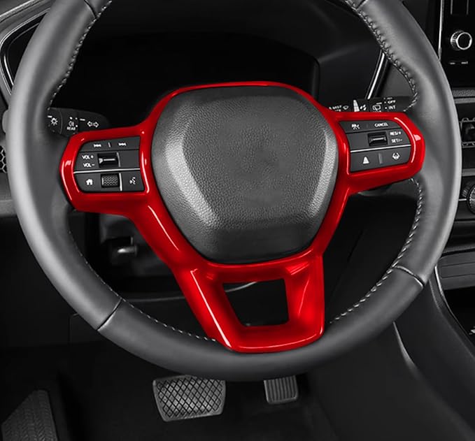 Car Accessories Fit for Honda CR-V CRV 2023 2024 Interior Button Cover Trim Strips (Red) ABS 1 PC