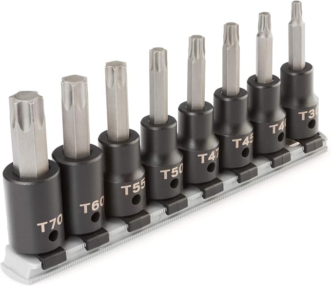TEKTON 1/2 Inch Drive Torx Impact Bit Socket Set, 8-Piece | SIB92102
