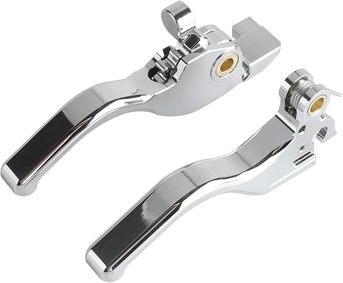 3 Finger 5.9" CNC Shorty Hand Control Lever Kit Brake Clutch Levers Fit for Harley Touring Road Glide CVO, FLTRXSE, FLTRXSTSE, FLTRX 2024-2025(Chorme)