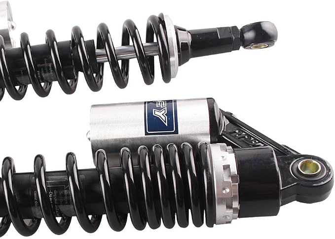 Pair Motorcycle 375mm Rear Air Shock Absorbers Compatible for 150cc~750cc Karting Scooter ATV Yamaha Suzuki Honda Kawasaki