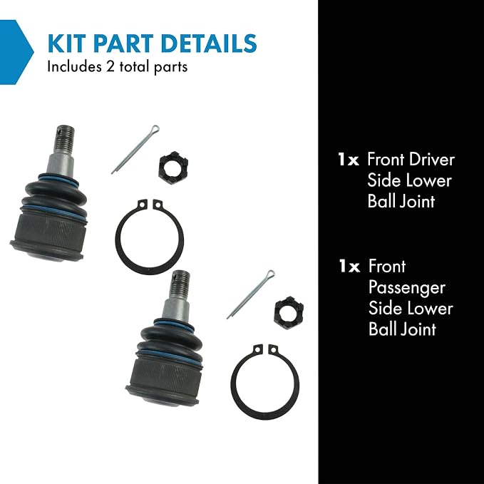 TRQ Front Lower Driver and Passenger Side Ball Joint Set Compatible with 2003-06 Honda Element 07-10 Element LX 07-10 EX 11