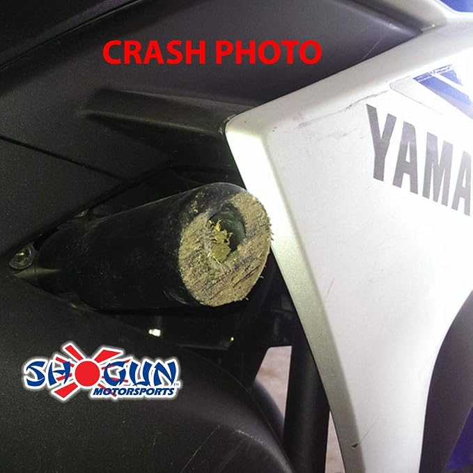 Shogun USA Made Yam YZF-R3 YZF R3 Also Fits ABS Models 2015 2016 2017 2018 Black Complete No Cut Frame Slider Kit Includes No Cut Frame Sliders Swing Arm Spools and Bar Ends - 755-6129